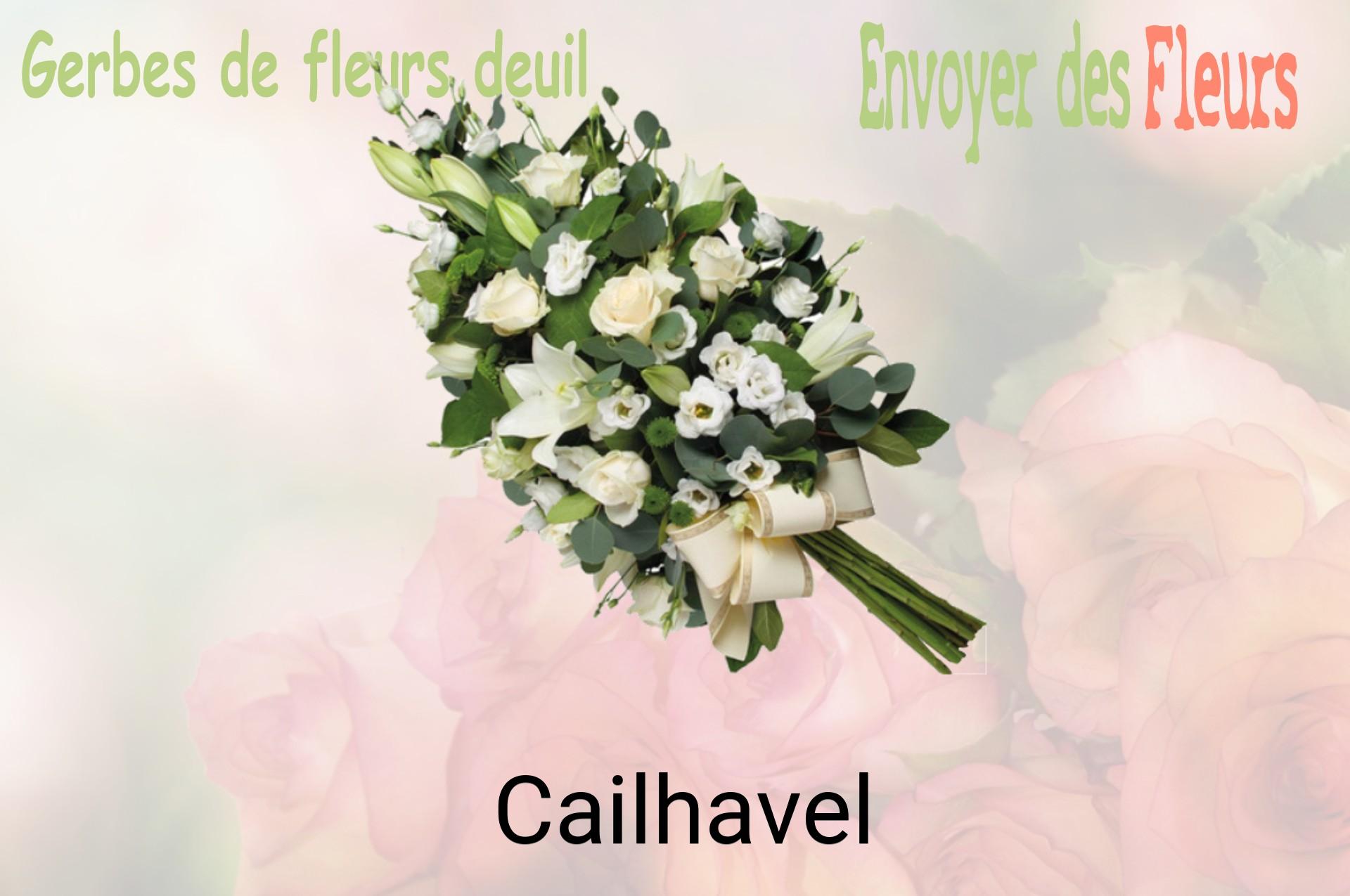 Gerbe de fleurs de deuil livrée à Cailhavel
